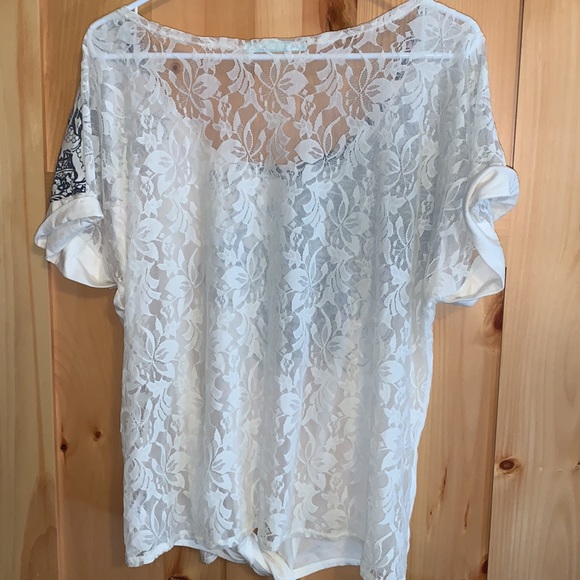 Maurices Tie Front and Lace Back Top - Picture 5 of 10